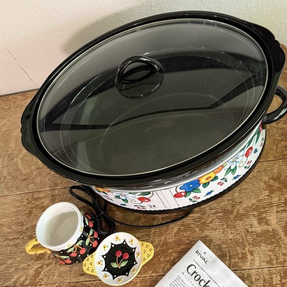 Mary Engelbreit Special Edition Rival Crock‎ Pot  6 Qt. crockpot EUC Rare - Picture 12 of 13
